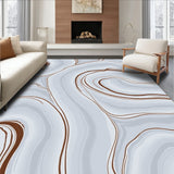 Marbled Swirl Abstract Print Indoor Accent(Gray)