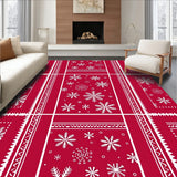 Winterberry Tartan with Snowflake Motif and Nordic Accents(Red)