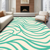 Abstract Swirl Lines with Wave Motif(Beige)