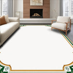 Traditional Paisley Swirl Arrangement with Ornate Border Accents (Green) - ODIKA