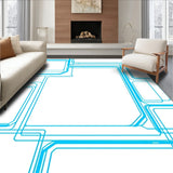 Avant garde Junction Network Interconnected Maze Futuristic(Blue)