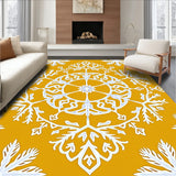 Snowflake Crystal Shag with Intricate Winter Design(Gold)