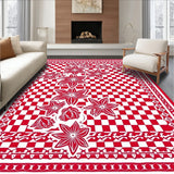 Frosted Interlocking Checkered Holiday Mosaic(Red)
