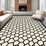 Hexagonal Honeycomb Mosaic with Modern Minimalist Aesthetic Appeal(Black)