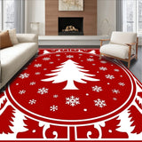 Festive Evergreen Snowfall Decorative Accent(Red)