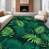 Ultra Soft Area Rug, Non Slip, Stain Resistant, Washable Area Rugs for Living Room, Bedroom, Jungle Print Ultra-Thin(Green)
