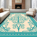 Elegant Vine Scroll Lattice Traditional Decorative Surface (Teal) - ODIKA