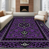 Luxurious Swirl Medallion Vintage Distressed Lattice (Purple)