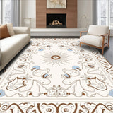 Eclectic Botanical with Ornate Lattice Flourishes(Brown)