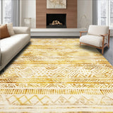 Boho Chic Distressed Beige Yellow Accent for Indoor Decor(Gold)