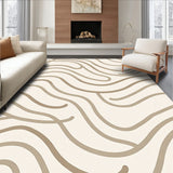 Smooth Wavy Cascade Freeform Sculptural Decorative(Beige)