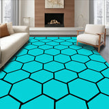 Hexagon Honeycomb Grid with Modern Interlocking(Blue)