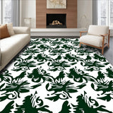 Yuletide Evergreen Semi Circle Bath Floor Covering(Green)