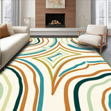 Abstract Waveform Design Composed of Smooth Flowing Lines and Curves (Beige)