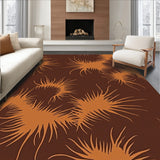 Abstract Brushstroke Canvas with Artistic Paint Splatters(Brown)