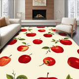 Scarlet Apple Kitchen Decor Non Slip Bedside Machine Wash(Red)