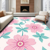 Ethereal Bloom Abstract Floral Medley Contemporary Pastel Motif (Pink)