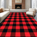 Winter Gingham Style Floor with Classic Checker Arrangement(Red)