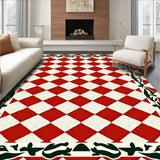 Buffalo Check Accent with Seasonal Fall Design(Red)