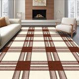Heritage Tartan Grid Porch Entryway Welcome Handwoven Artisan(Brown)