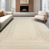 Braided Round Artistic Woven Floor Decor Natural Fiber(Beige)