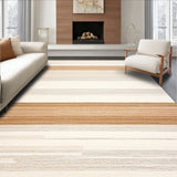 Generous Beige Weave Area Sophisticated Modern Abstract Stripe(Beige)