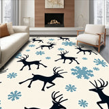 Cheerful Reindeer with Nordic Snowfall(Black)