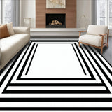 Bold Stripe Symphony Black & Geometric Patterned(Black)