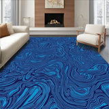 Elegant Interlocking Maze Network Abstract Contemporary Artistic Flow(Blue)