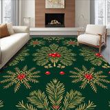 Enchanted Evergreen Joyful Season Doorway Greeting Tapestry(Green)