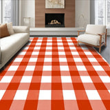 Autumn Gingham Featuring Layered Stripe Arrangement(Red)