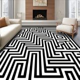Modern Maze Abstract Op Art Design (Black)