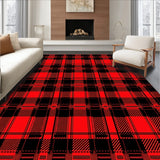 Heritage Cabin Plaid with Interlocking Tartan(Red)