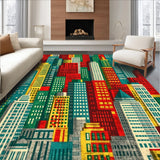 Ultra Soft Area Rug, Non Slip, Stain Resistant, Washable Area Rugs for Living Room, Bedroom, Interactive Vibrant Playroom Road Map Activity Carpet(Red)