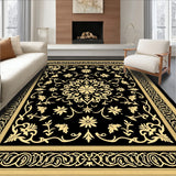 Luxurious Symmetrical Botanical Jacquard Heirloom Composition(Black)