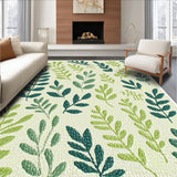 Ultra Soft Area Rug, Non Slip, Stain Resistant, Washable Area Rugs for Living Room, Bedroom, Boho Green Botanical Entryway Non-Slip Washable Rug(Green)