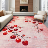 Sweet Cherry Bomb Bow Featuring Juicy Fruit Details and Elegant Pink Ribbon(Red)