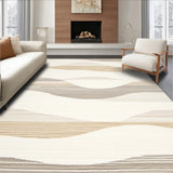 Contemporary Cream Showcasing Striped Motif(Beige)