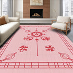 Ultra Soft Area Rug, Non Slip, Stain Resistant, Washable Area Rugs for Living Room, Bedroom, Cowgirl Boots Disco(Pink) - ODIKA