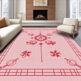 Ultra Soft Area Rug, Non Slip, Stain Resistant, Washable Area Rugs for Living Room, Bedroom, Cowgirl Boots Disco(Pink) - ODIKA