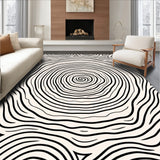 Elegant Swirl Spiral Textured Decorative Indoor Accent(Black)