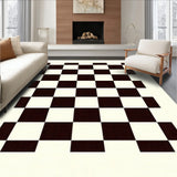 Modern Checker with Cream and Chocolate Tones(Black)