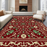 Traditional Winterberry Featuring Ornate Leafy Scrollwork(Red)