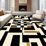 Reversible Geometric Patio Area for Deck and Spaces(Beige)