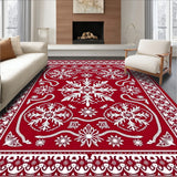 Festive Snowflake Interlocking Medallion Winter Holiday(Red)