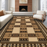 Ultra Soft Area Rug, Non Slip, Stain Resistant, Washable Area Rugs for Living Room, Bedroom, Rustic Cowhide Living Room Accent(Beige) - ODIKA