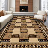 Ultra Soft Area Rug, Non Slip, Stain Resistant, Washable Area Rugs for Living Room, Bedroom, Rustic Cowhide Living Room Accent(Beige) - ODIKA