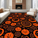 Halloween Haunt Spooky Spiderweb & Pumpkin Patch(Black)