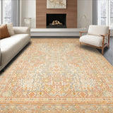 Brown Beige Contour Design Area(Orange)