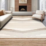 Abstract Linear Motifs and Textured Chevron Stripes(Beige)
